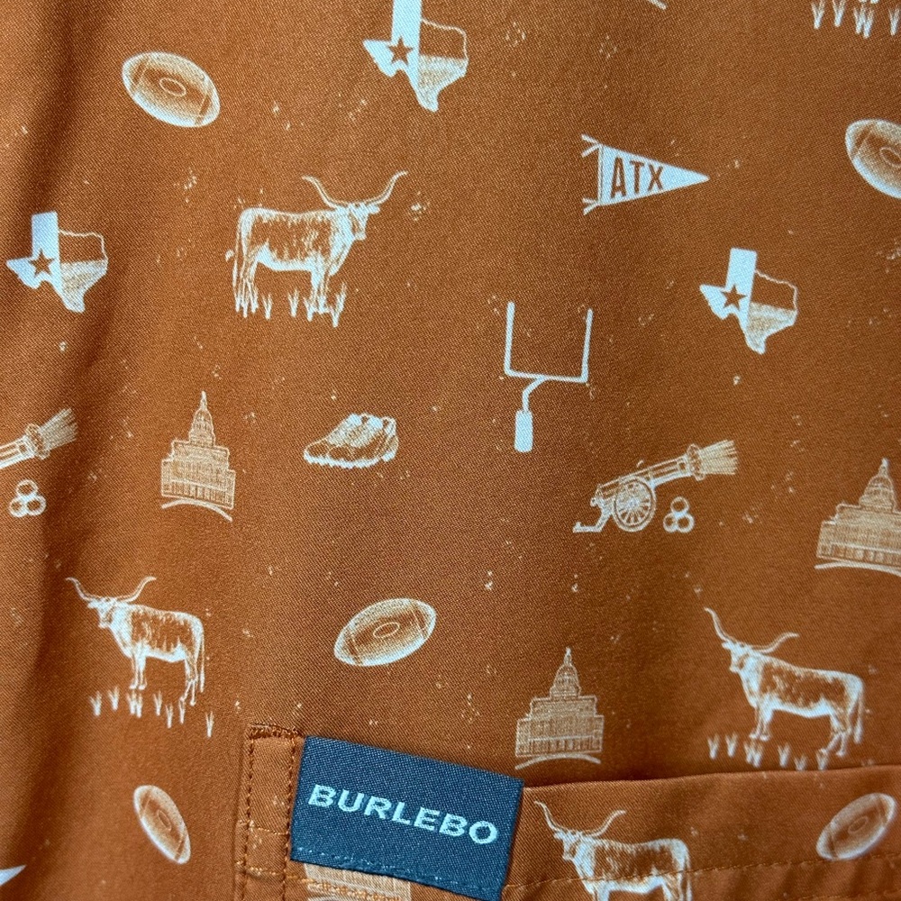 Burlebo University of Texas Longhorns Orange Button Up Shirt Men's XL Quick Dry - Picture 8 of 11